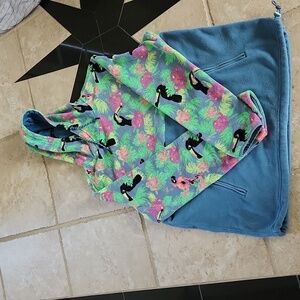 Mens Hooded fleece. Fun Toucan print.